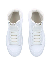 WHITE ALEXANDER MCQUEEN DECK PLIMSOLL HIGH-TOP SNEAKER