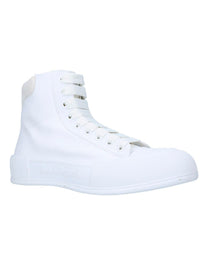WHITE ALEXANDER MCQUEEN DECK PLIMSOLL HIGH-TOP SNEAKER