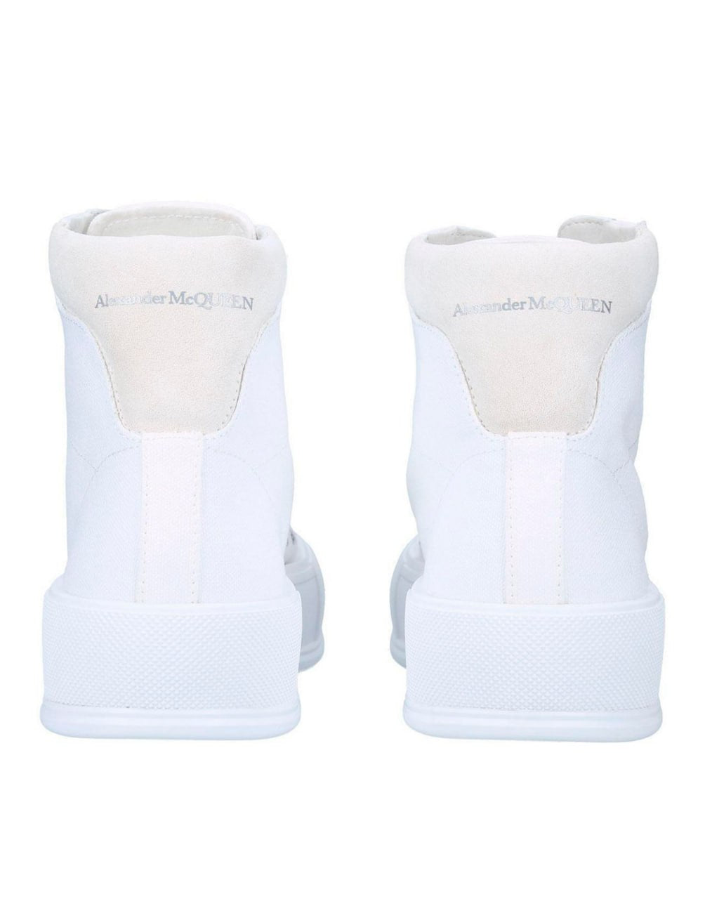 WHITE ALEXANDER MCQUEEN DECK PLIMSOLL HIGH-TOP SNEAKER