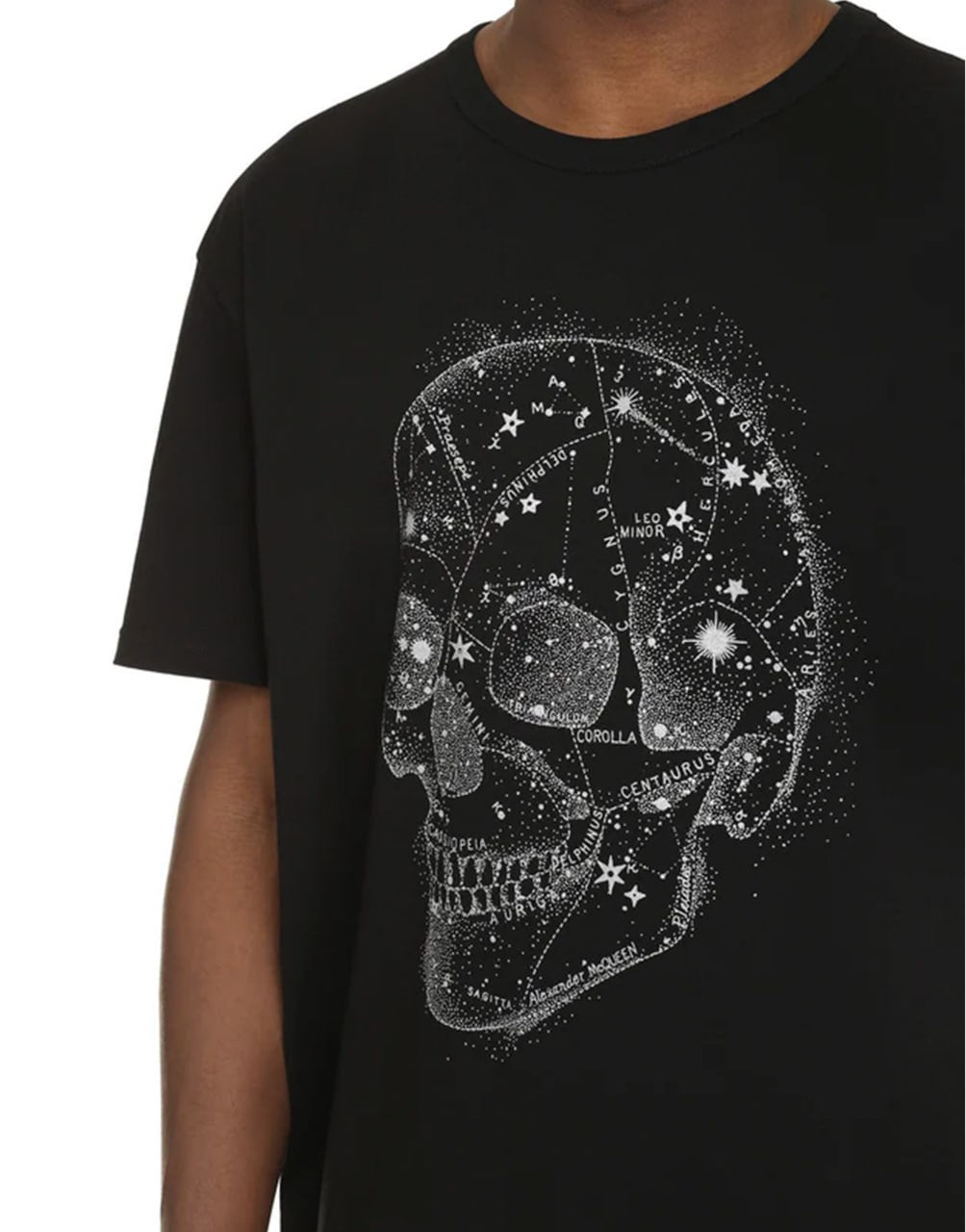 ALEXANDER MCQUEEN BLACK SKULL PRINT JERSEY T-SHIRT