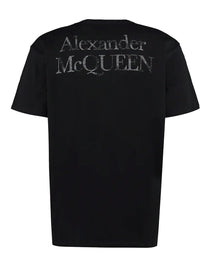 ALEXANDER MCQUEEN BLACK SKULL PRINT JERSEY T-SHIRT