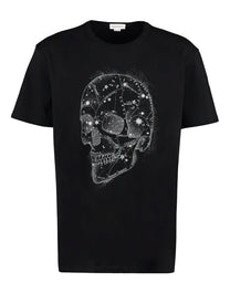 ALEXANDER MCQUEEN BLACK SKULL PRINT JERSEY T-SHIRT