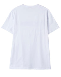 CAMISETA BLANCA DE ALEXANDER MCQUEEN CON ESTAMPADO DEL LOGO ESTILO GRAFITI EN ACUARELA