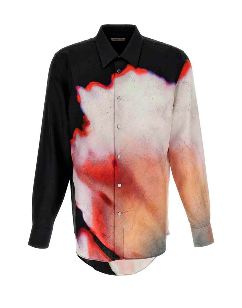 CAMISA MANGA LARGA HAWAIANA CON ESTAMPADO SOLARISED FLOWER DE ALEXANDER MCQUEEN