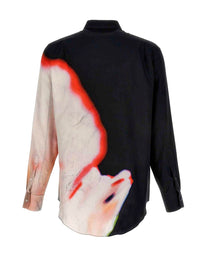 CAMISA MANGA LARGA HAWAIANA CON ESTAMPADO SOLARISED FLOWER DE ALEXANDER MCQUEEN