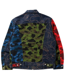 A BATHING APE BAPE X LEVI'S MULTICOLOR CAMO TRUCKER JACKET