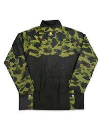 BARBOUR X BAPE A BATHING APE CAMO RAIN WAX JACKET BLACK