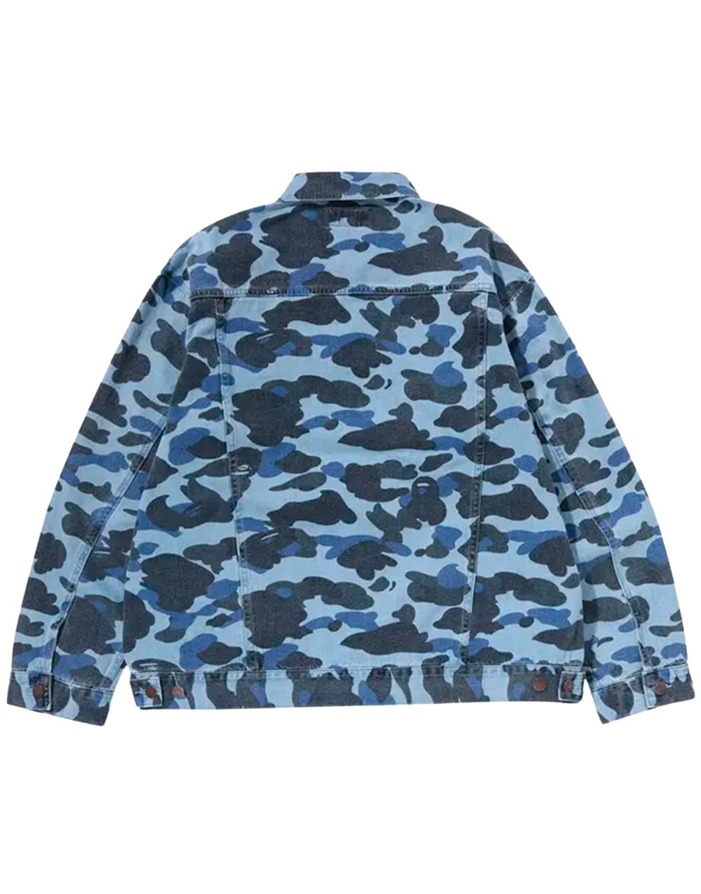 A BATHING APE BAPE COLOR CAMO DENIM JACKET LIGHT INDIGO