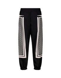 BUY BALMAIN MONOGRAM SCARF TRACK PANTS 'BLACK