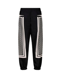 BUY BALMAIN MONOGRAM SCARF TRACK PANTS 'BLACK