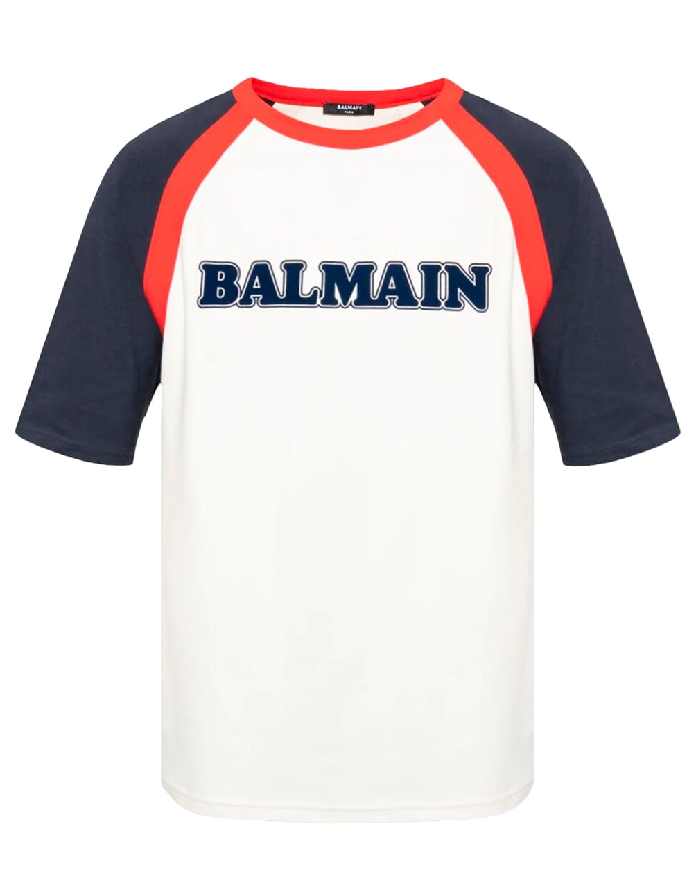 BALMAIN RETRO LOGO-PRINT COTTON T-SHIRT