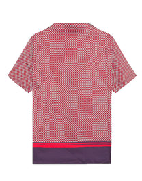 BALMAIN MONOGRAM-PRINT SHORT-SLEEVE SHIRT | RED