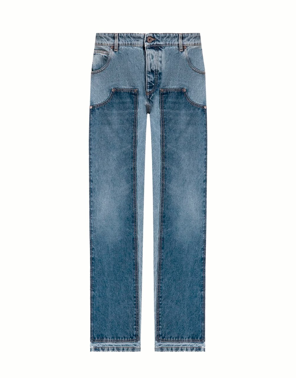 BALMAIN JEANS RECTOS CON PANELES | AZUL