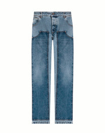 BALMAIN JEANS RECTOS CON PANELES | AZUL