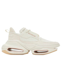 BALMAIN B-BOLD LOW TOP TRAINERS IN WHITE
