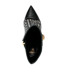 BALMAIN JACQUARD MONOGRAM BOOTS