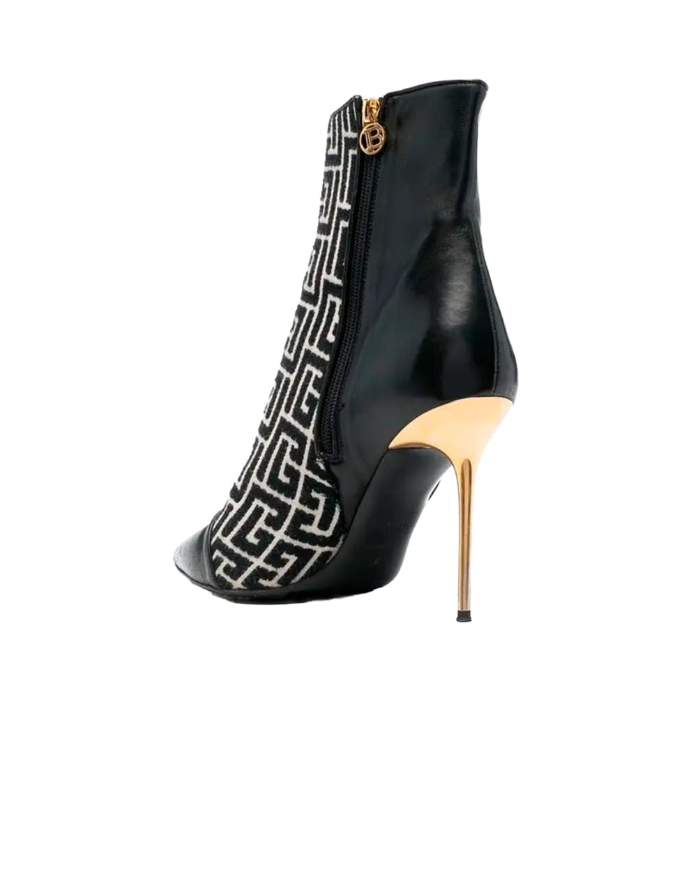 BALMAIN JACQUARD MONOGRAM BOOTS