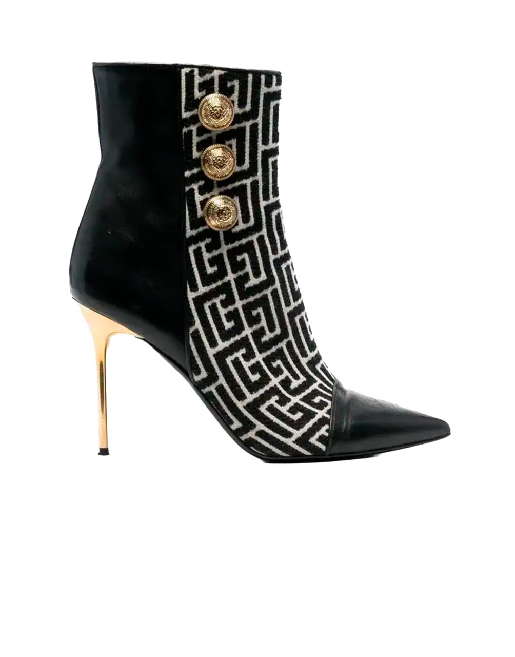 BALMAIN JACQUARD MONOGRAM BOOTS