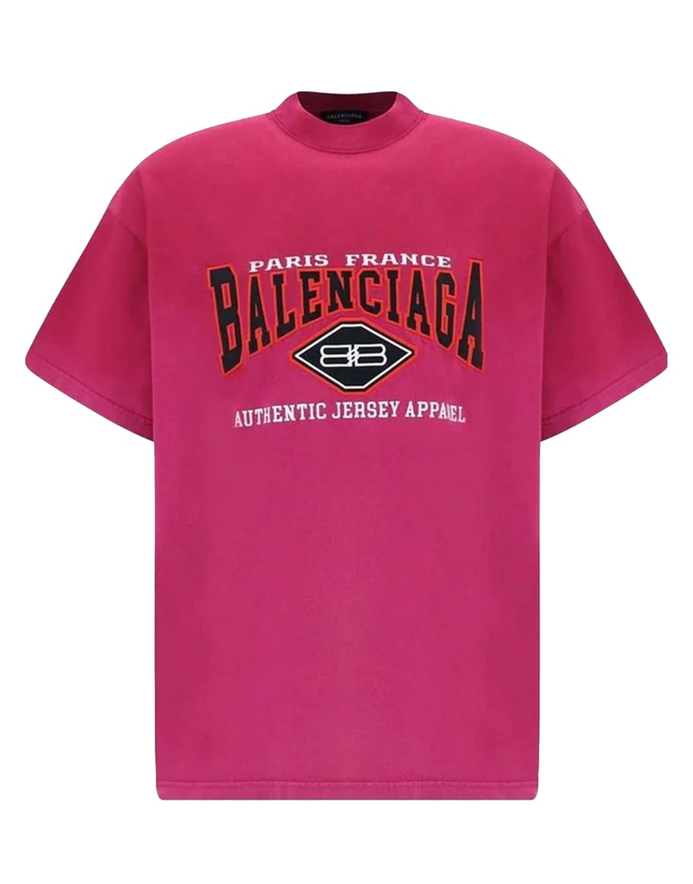 T SHIRT B AUTHENTIC EMBRO VINT JERSEY DARK FUCHSIA
