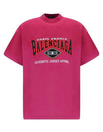 T SHIRT B AUTHENTIC EMBRO VINT JERSEY DARK FUCHSIA