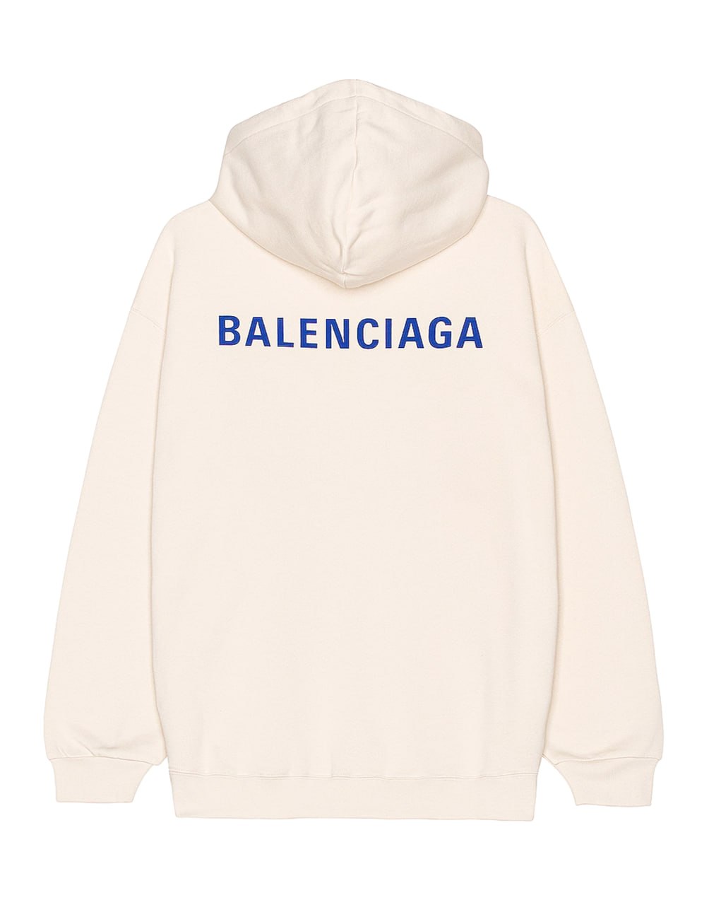 BALENCIAGA CLASSIC LOGO EMBROIDERED CREAM BEIGE HOODIE