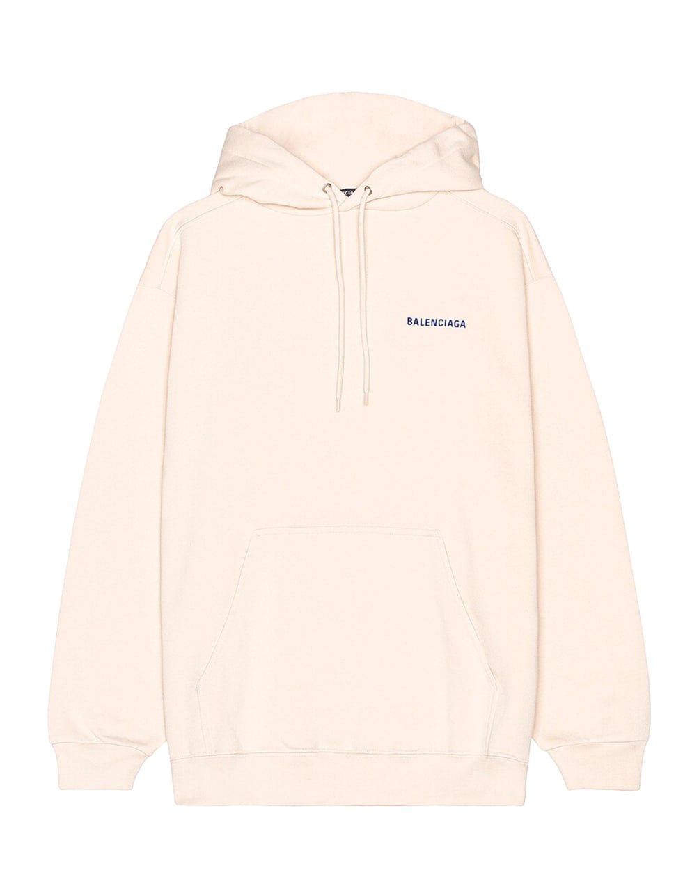 BALENCIAGA CLASSIC LOGO EMBROIDERED CREAM BEIGE HOODIE