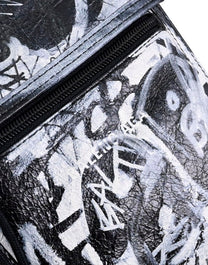 BALENCIAGA EXPLORER SMALL POUCH WITH STRAP GRAFFITI WHITE