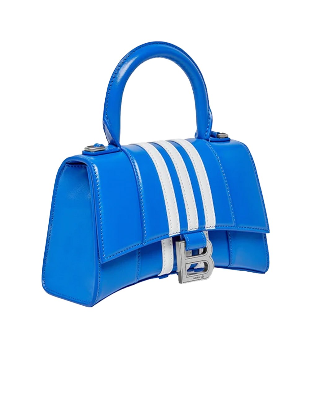 BALENCIAGA X ADIDAS HOURGLASS TOP HANDLE BAG BLUE / WHITE