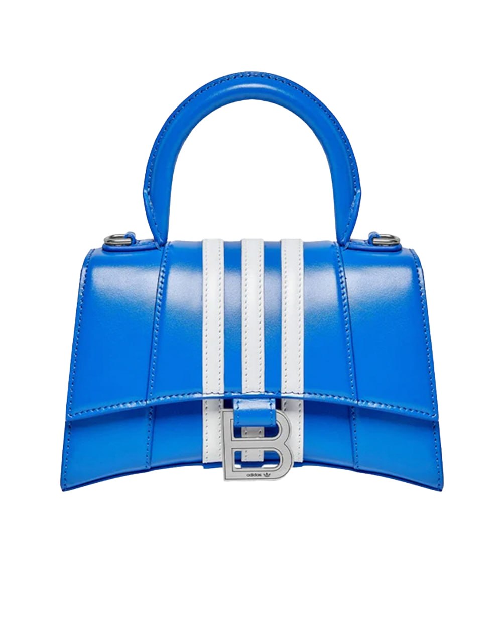BALENCIAGA X ADIDAS HOURGLASS TOP HANDLE BAG BLUE / WHITE