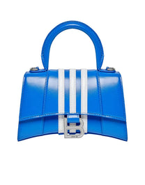 BALENCIAGA X ADIDAS HOURGLASS TOP HANDLE BAG BLUE / WHITE