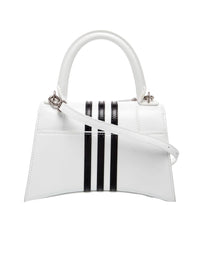BALENCIAGA HOURGLASS TOP HANDLE BAG – WHITE WITH BLACK RACING ST