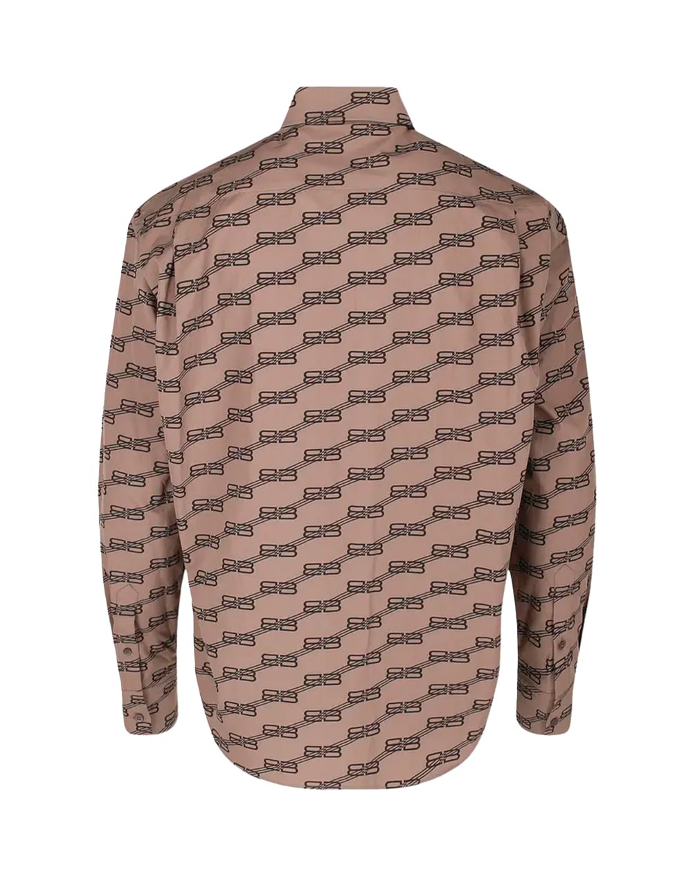 SHIRT BB MONOGRAM COTTON POPLIN BEIGE/ BROWN