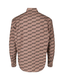 SHIRT BB MONOGRAM COTTON POPLIN BEIGE/ BROWN