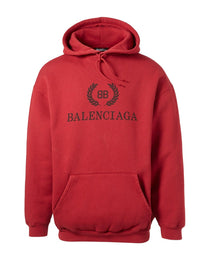 BALENCIAGA WHEAT PRINT HOODIE SWEATSHIRT RED