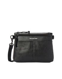 BALENCIAGA EXPLORER POUCH WITH STRAP SMALL BLACK