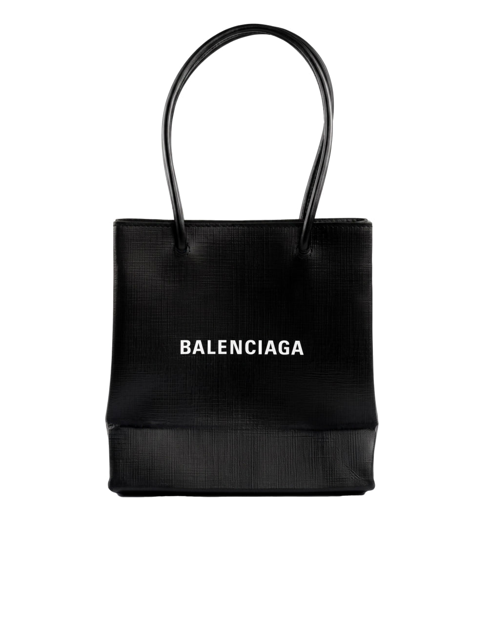 BALENCIAGA MEN'S LE CAGOLE PHONE HOLDER BLACK METALLIC CROC EMBOSS