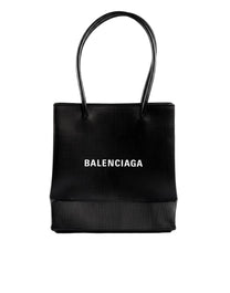 BALENCIAGA MEN'S LE CAGOLE PHONE HOLDER BLACK METALLIC CROC EMBOSS