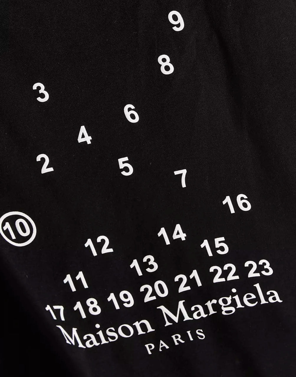 MAISON MARGIELA NUMERIC LOGO PRINT T-SHIRT | BLACK
