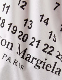 MAISON MARGIELA NUMERIC LOGO PRINT T-SHIRT | WHITE