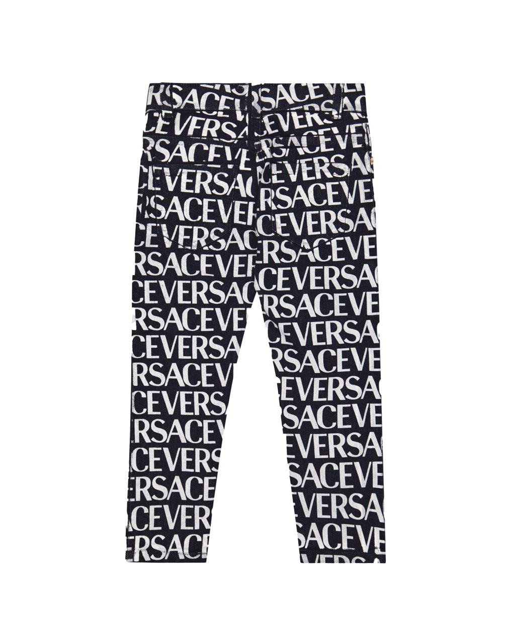 VERSACE ALL OVER LOGO DRESS PANTS