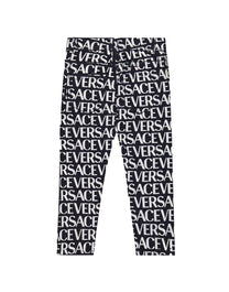 VERSACE ALL OVER LOGO DRESS PANTS