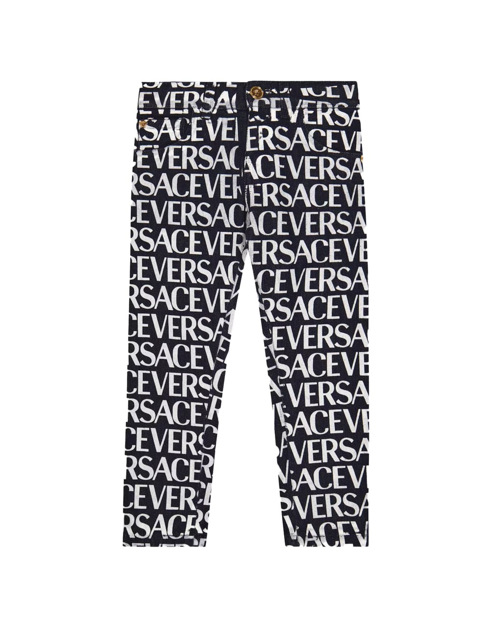 VERSACE ALL OVER LOGO DRESS PANTS