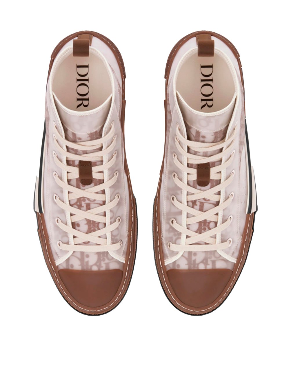 DIOR B23 HIGH TOP SNEAKER COFFEE WHITE