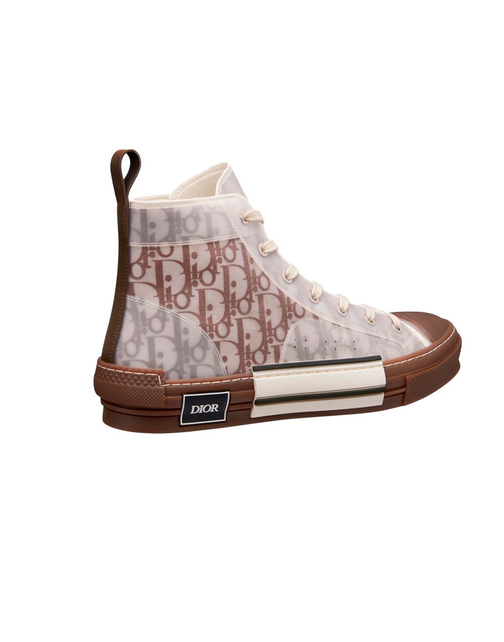 DIOR B23 HIGH TOP SNEAKER COFFEE WHITE