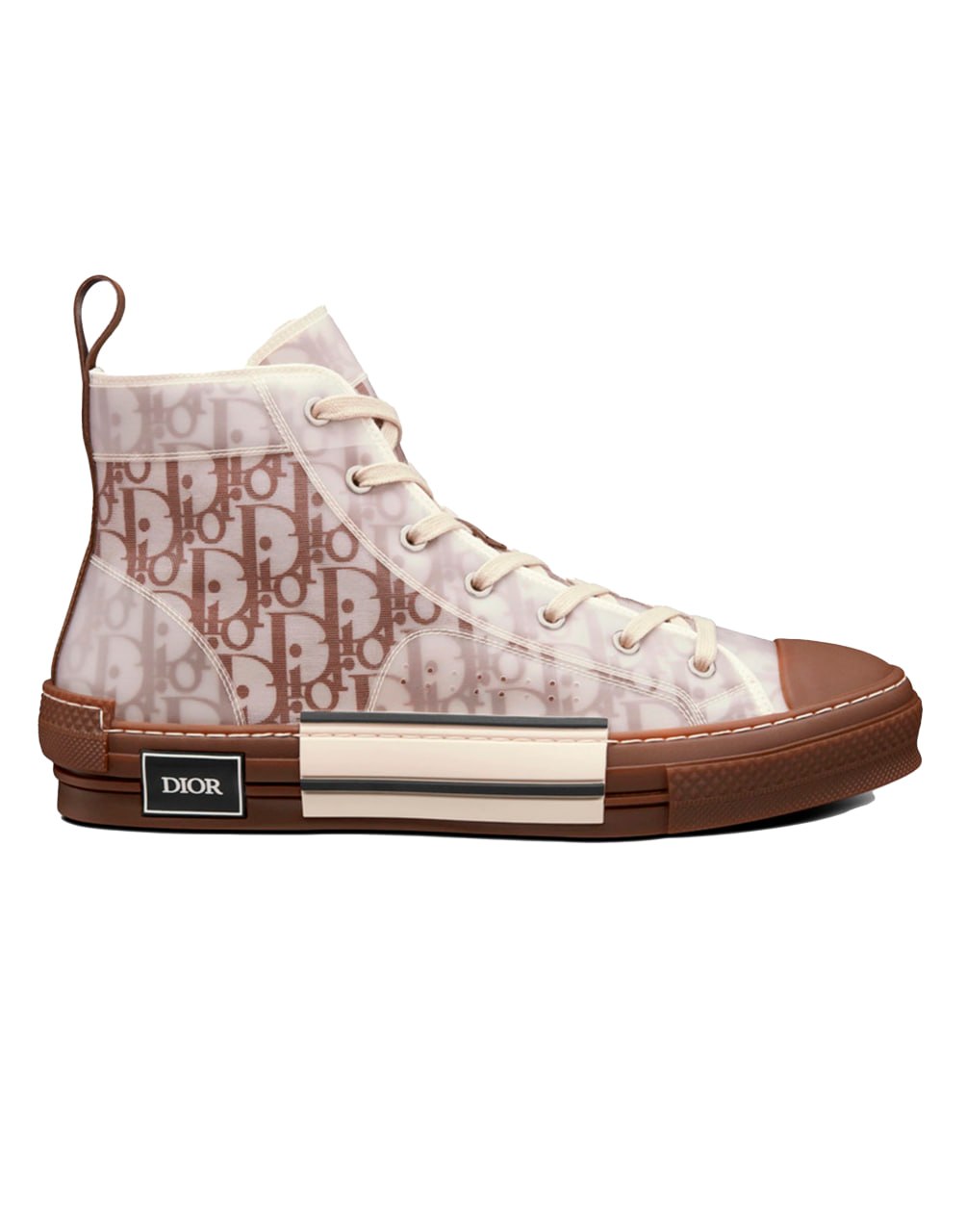 DIOR B23 HIGH TOP SNEAKER COFFEE WHITE