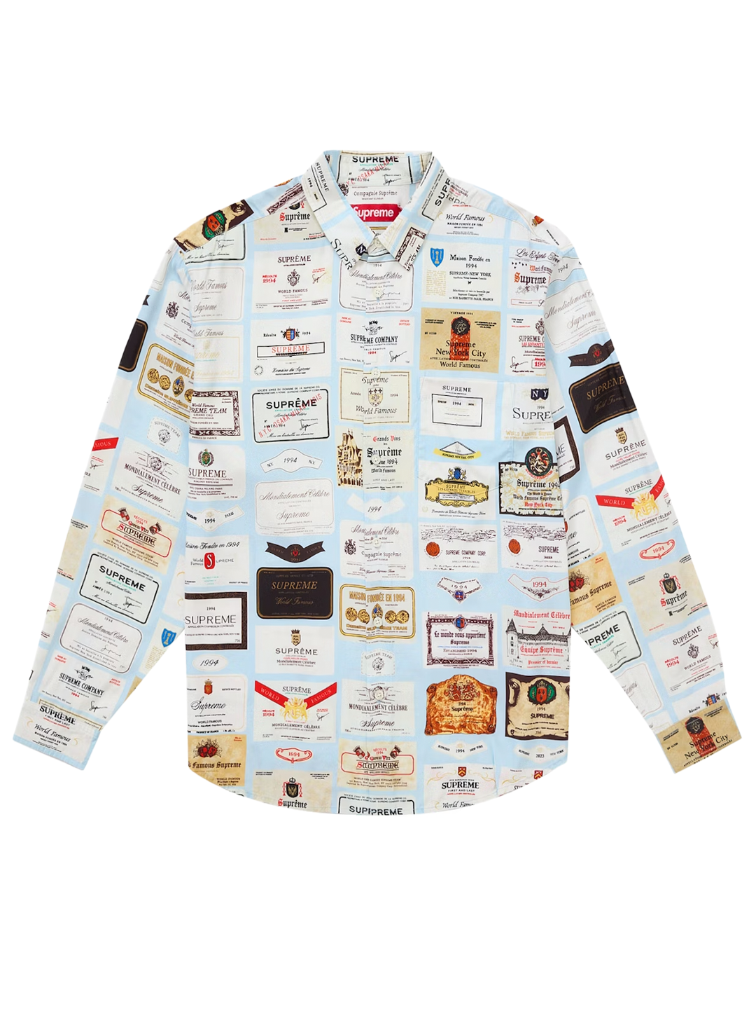 Supreme SUPREME LABELS SHIRT BLUE