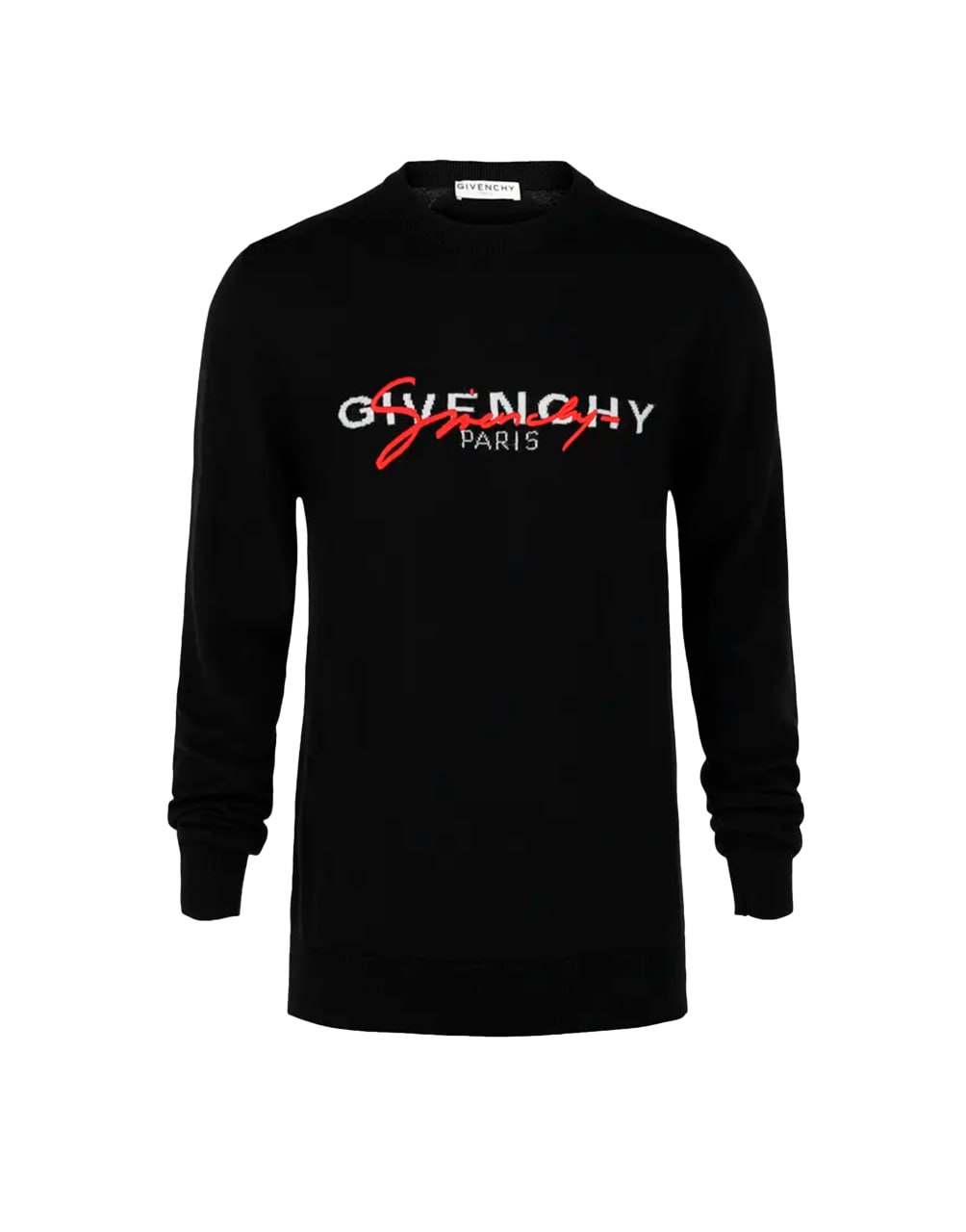 GIVENCHY BLACK LOGO WOOL SWEATER