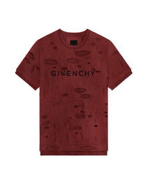 GIVENCHY LOGO DISTRESSED WHITE BOXYFIT