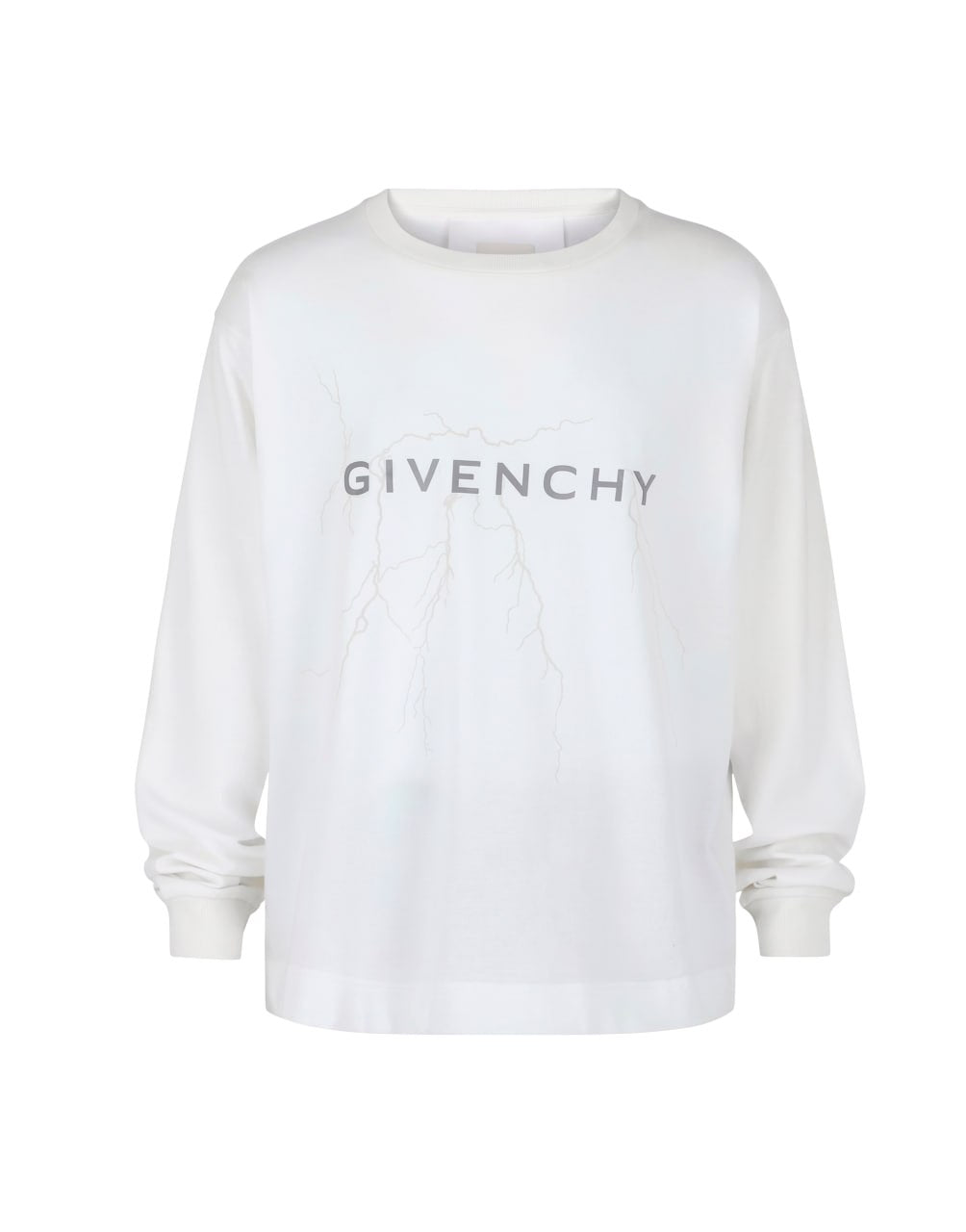 GIVENCHY THUNDER TSHIRT LONG SLEEVE WHITE