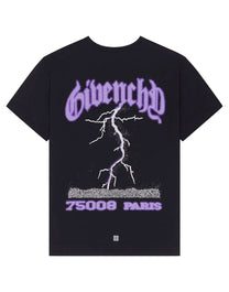 POSTER LOGO TEE BLACK PURPLE